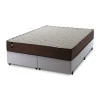 Conjunto Cama Box Espuma Atlanta Marrom King 193x203x62