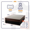 Conjunto Cama Box Espuma Atlanta Marrom King 193x203x62