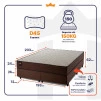 Conjunto Cama Box Espuma Atlanta Marrom King 193x203x62