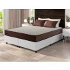 Conjunto Cama Box Espuma Atlanta Marrom Queen 158x198x62