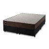 Conjunto Cama Box Espuma Atlanta Marrom Queen 158x198x62