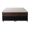 Conjunto Cama Box Espuma Atlanta Marrom Queen 158x198x62
