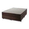 Conjunto Cama Box Espuma Atlanta Marrom Queen 158x198x62