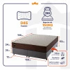 Conjunto Cama Box Espuma Atlanta Marrom Queen 158x198x62