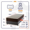 Conjunto Cama Box Espuma Atlanta Marrom Solteiro 96x203x62