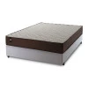 Conjunto Cama Box Espuma Atlanta Marrom Viúva 128x188x62