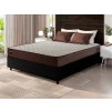 Conjunto Cama Box Espuma Atlanta Marrom Viúva 128x188x62