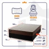 Conjunto Cama Box Espuma Atlanta Marrom Viúva 128x188x62