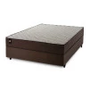 Conjunto Cama Box Espuma Atlanta Marrom Viúva 128x188x62