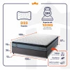 Conjunto Cama Box Espuma Chicago Cinza Casal 138x188x57