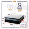 Conjunto Cama Box Espuma Chicago Cinza Casal 138x188x57