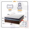 Conjunto Cama Box Espuma Chicago Cinza King 193x203x57