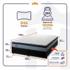 Conjunto Cama Box Espuma Chicago Cinza Queen 158x198x57