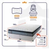 Conjunto Cama Box Espuma Chicago Cinza Queen 158x198x57