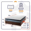 Conjunto Cama Box Espuma Chicago Cinza Queen 158x198x57