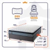 Conjunto Cama Box Espuma Chicago Cinza Queen 158x198x57