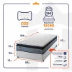 Conjunto Cama Box Espuma Chicago Cinza Solteiro 88x188x57