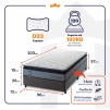 Conjunto Cama Box Espuma Chicago Cinza Solteiro 96x203x57