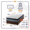 Conjunto Cama Box Espuma Chicago Cinza Solteiro 96x203x57