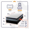 Conjunto Cama Box Espuma Chicago Cinza Solteiro 96x203x57