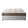 Conjunto Cama Box Espuma Chicago Marrom Casal 138x188x57