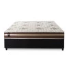 Conjunto Cama Box Espuma Chicago Marrom Casal 138x188x57