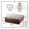 Conjunto Cama Box Espuma Chicago Marrom Casal 138x188x57