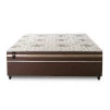 Conjunto Cama Box Espuma Chicago Marrom Casal 138x188x57