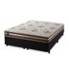 Conjunto Cama Box Espuma Chicago Marrom Queen 158x198x57