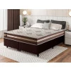 Conjunto Cama Box Espuma Chicago Marrom Queen 158x198x57