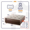 Conjunto Cama Box Espuma Chicago Marrom Queen 158x198x57