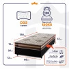 Conjunto Cama Box Espuma Chicago Marrom Solteiro 88x188x57