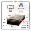 Conjunto Cama Box Espuma Chicago Marrom Solteiro 96x203x57