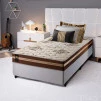 Conjunto Cama Box Espuma Chicago Marrom Solteiro 96x203x57