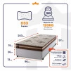 Conjunto Cama Box Espuma Chicago Marrom Solteiro 96x203x57