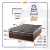Conjunto Cama Box Espuma Miami Cinza Casal 138x188x62