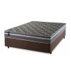 Conjunto Cama Box Espuma Miami Cinza Casal 138x188x62