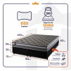 Conjunto Cama Box Espuma Miami Cinza King 193x203x62