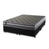 Conjunto Cama Box Espuma Miami Cinza King 193x203x62