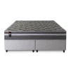 Conjunto Cama Box Espuma Miami Cinza Queen 158x198x62