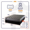 Conjunto Cama Box Espuma Miami Cinza Queen 158x198x62