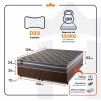 Conjunto Cama Box Espuma Miami Cinza Queen 158x198x62