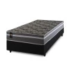 Conjunto Cama Box Espuma Miami Cinza Solteiro 88x188x62