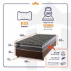 Conjunto Cama Box Espuma Miami Cinza Solteiro 88x188x62
