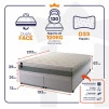 Conjunto Cama Box Espuma Oxford Verde King 193x203x67