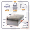 Conjunto Cama Box Espuma Oxford Verde Solteiro 88x188x67