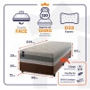 Conjunto Cama Box Espuma Oxford Verde Solteiro 96x203x67
