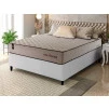 Conjunto Cama Box Espuma San Diego Bege Casal 138x188x67
