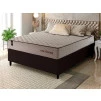 Conjunto Cama Box Espuma San Diego Bege Casal 138x188x67