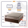 Conjunto Cama Box Espuma San Diego Bege Casal 138x188x67